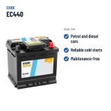 Car battery Exide EC440 12V 44Ah 360A – recommended uses