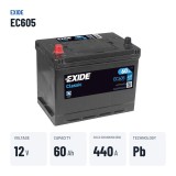 Autobatterie Exide EC605 12V 60Ah 440A – wichtigste Daten