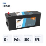 Batteria camion Exide EE1403 12V 140Ah 800A EFB – dati principali