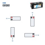 Batterie camion Exide EG1203 12V 120Ah 680A | baterias.com