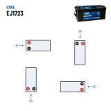 Batteria camion Exide EJ1723 12V 172Ah 1390A – polarità (schema 3)