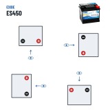 Batería náutica Exide ES450 12V 40Ah 280A GEL | baterias.com