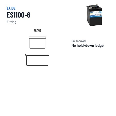 Bateria náutica Exide ES1100-6 6V 200Ah 950A GEL | baterias.com