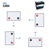 Marine battery Exide EZ650 12V 75Ah 750A EFB – polarity (layout 1, + left)