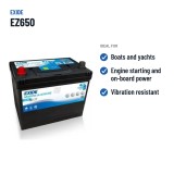 Marine battery Exide EZ650 12V 75Ah 750A EFB – recommended uses