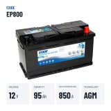 Batterie marine Exide EP800 12V 95Ah 850A AGM – caractéristiques clés