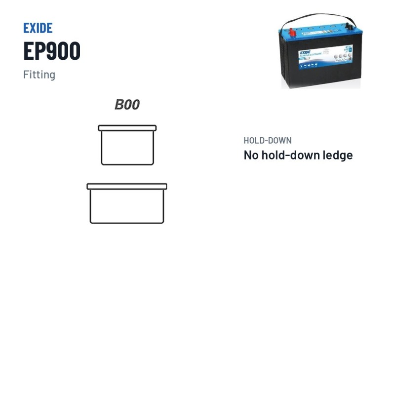 Bootsbatterie Exide EP900 12V 100Ah 800A AGM | baterias.com