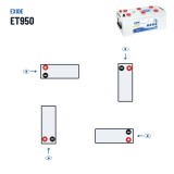 Batteria nautica Exide ET950 12V 135Ah 700A – polarità (schema 3)