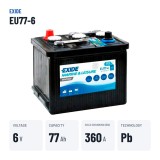 Batterie marine Exide EU77-6 6V 77Ah 360A – caractéristiques clés
