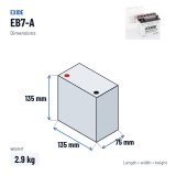Bateria de mota Exide EB7-A 12V 8Ah 85A | baterias.com