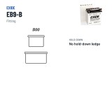 Batterie moto Exide EB9-B 12V 9Ah 100A – bornes et fixation