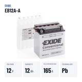 Bateria de mota Exide EB12A-A 12V 12Ah 165A | baterias.com