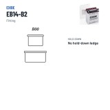 Batería de moto Exide EB14-B2 12V 14Ah 145A | baterias.com