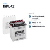 Motorradbatterie Exide EB14L-A2 12V 14Ah 145A – empfohlene Einsatzbereiche