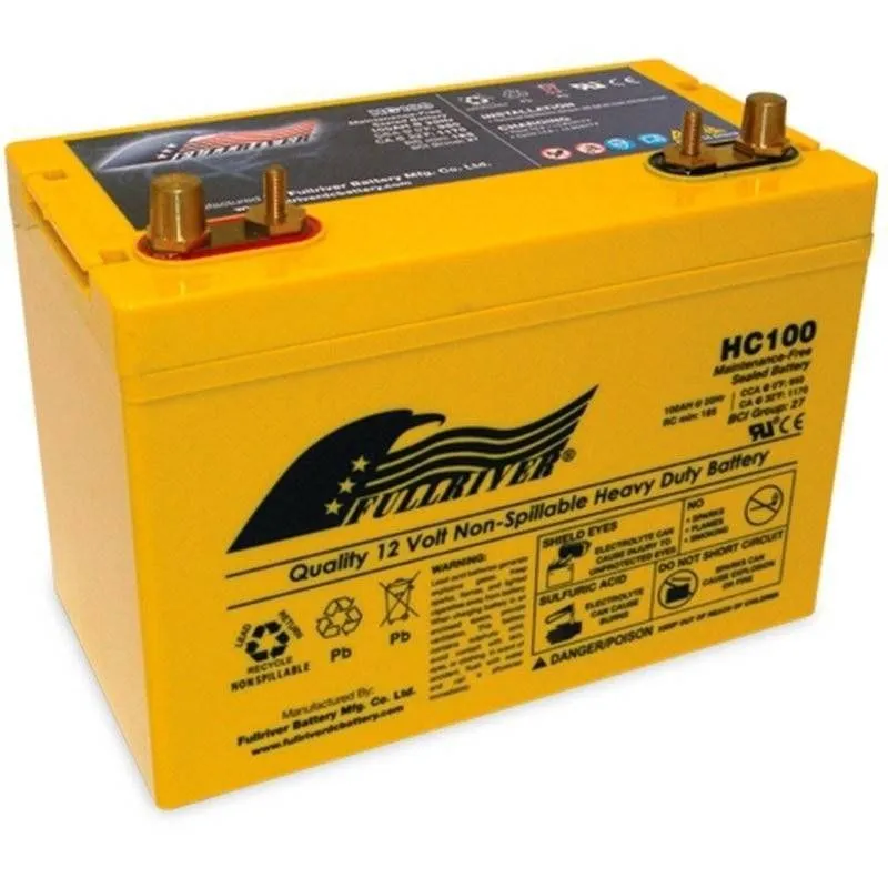 Battery Fullriver HC100 100Ah 965A 12V Hc FULLRIVER - 1