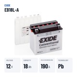 Motorcycle battery Exide EB18L-A 12V 18Ah 190A | baterias.com