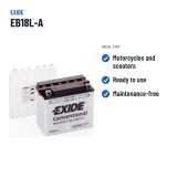Motorcycle battery Exide EB18L-A 12V 18Ah 190A | baterias.com