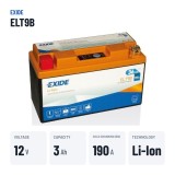 Batería de moto Exide ELT9B 12V 3Ah 190A Li-Ion | baterias.com