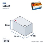 Motorcycle battery Exide ELTX12 12V 4Ah 210A Li-Ion