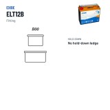 Motorcycle battery Exide ELT12B 12V 5Ah 260A Li-Ion – terminal and hold-down