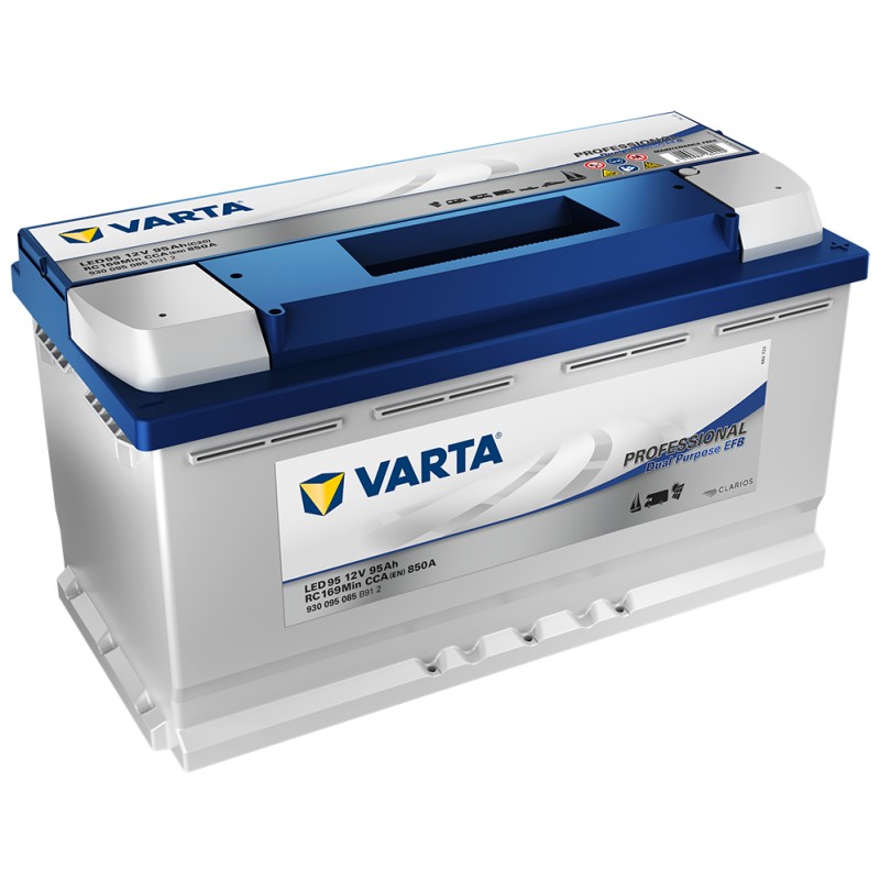 Marine battery Varta LED95 12V 95Ah EFB | baterias.com