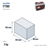 Bootsbatterie Fullriver FT100 12V 8Ah 100A AGM – Abmessungen 138 × 86 × 102 mm