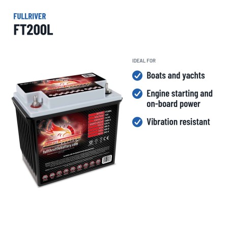 Batteria nautica Fullriver FT200L 12V 14Ah 200A AGM – usi consigliati