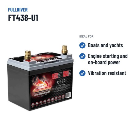 Bootsbatterie Fullriver FT438-U1 12V 35Ah 438A AGM – empfohlene Einsatzbereiche
