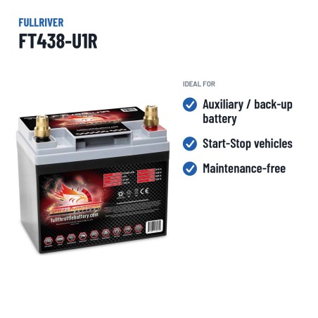 Batterie auxiliaire pour Tesla FT438-U1R 12V 35Ah 438A AGM – utilisations recommandées