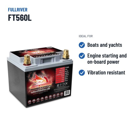 Bootsbatterie Fullriver FT560L 12V 44Ah 560A AGM – empfohlene Einsatzbereiche