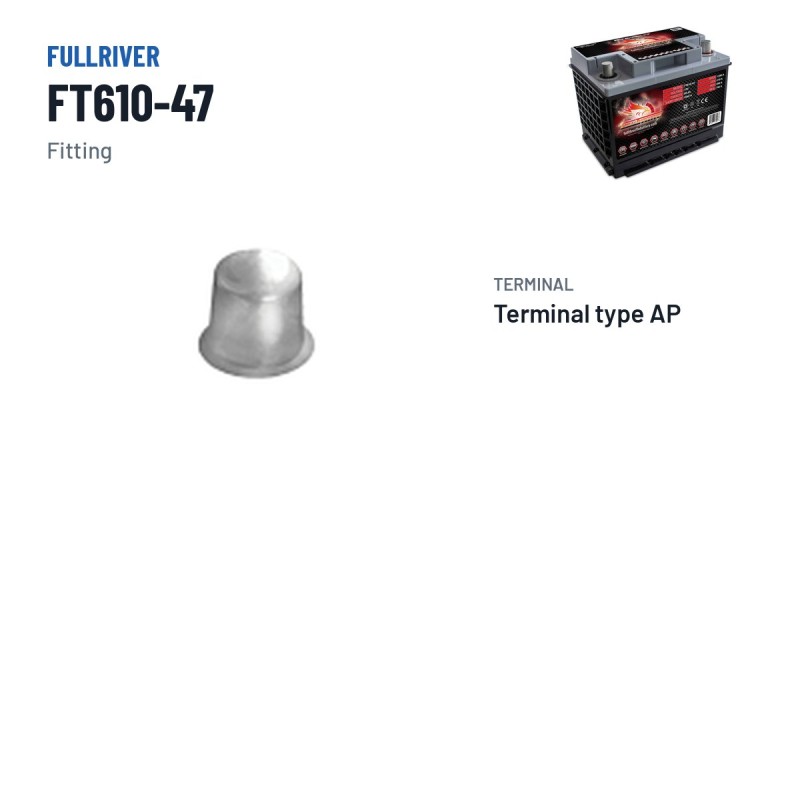 Batterie marine Fullriver FT610-47 12V 50Ah 610A AGM – bornes et fixation