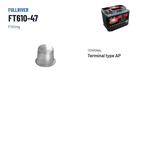 Batterie marine Fullriver FT610-47 12V 50Ah 610A AGM – bornes et fixation