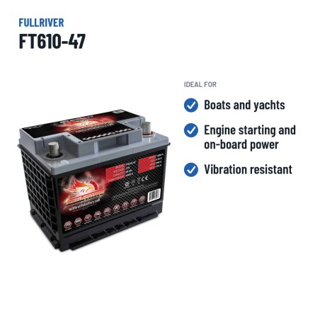 Marine battery Fullriver FT610-47 12V 50Ah 610A AGM – recommended uses
