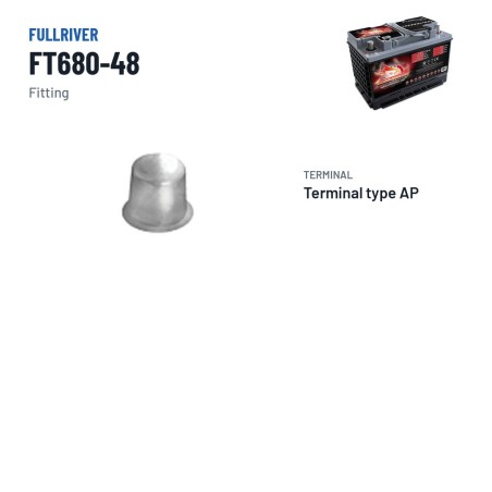 Bootsbatterie Fullriver FT680-48 12V 60Ah 680A AGM – Pole und Befestigung
