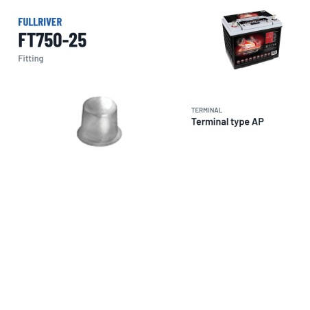 Batería náutica Fullriver FT750-25 12V 64Ah 750A AGM – borne y sujeción