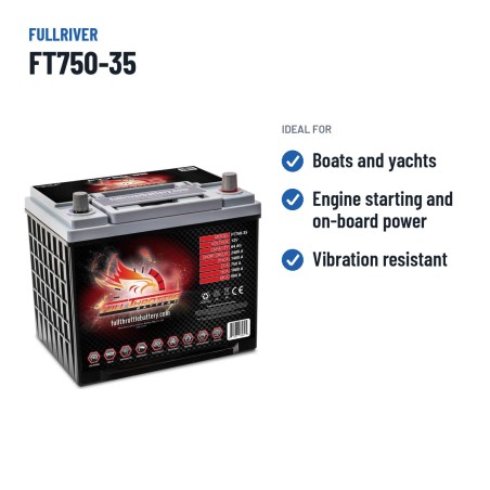 Batterie marine Fullriver FT750-35 12V 64Ah 750A AGM