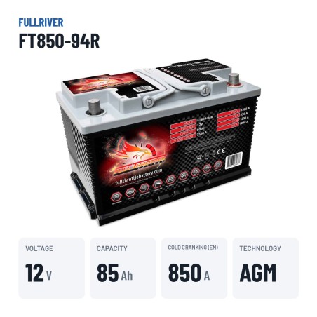 Marine battery Fullriver FT850-94R 12V 85Ah 850A AGM