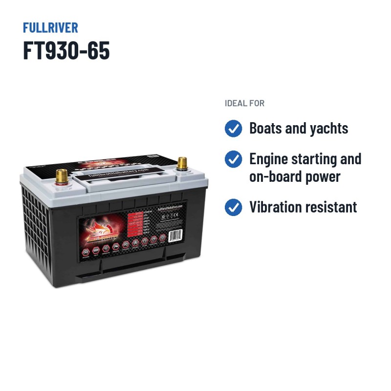 Batteria nautica Fullriver FT930-65 12V 75Ah 930A AGM – usi consigliati