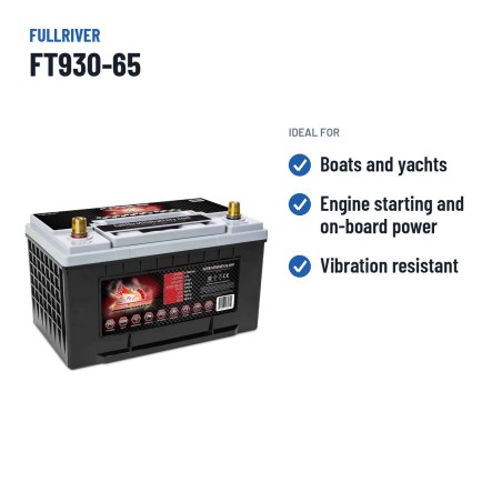 Batteria nautica Fullriver FT930-65 12V 75Ah 930A AGM – usi consigliati