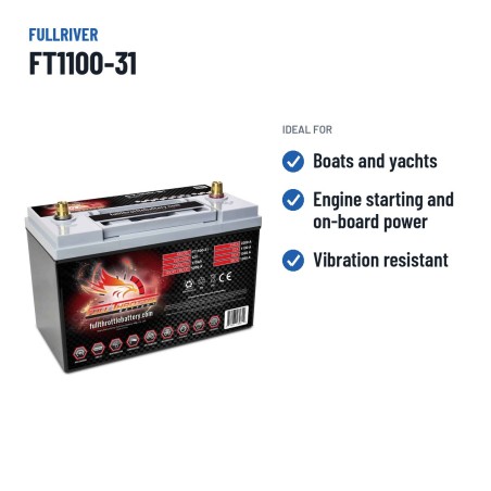 Bootsbatterie Fullriver FT1100-31 12V 110Ah 1100A AGM