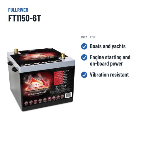Batteria nautica Fullriver FT1150-6T 12V 120Ah 1150A AGM – usi consigliati