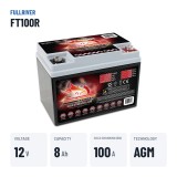 Batería náutica Fullriver FT100R 12V 8Ah 100A AGM – datos clave