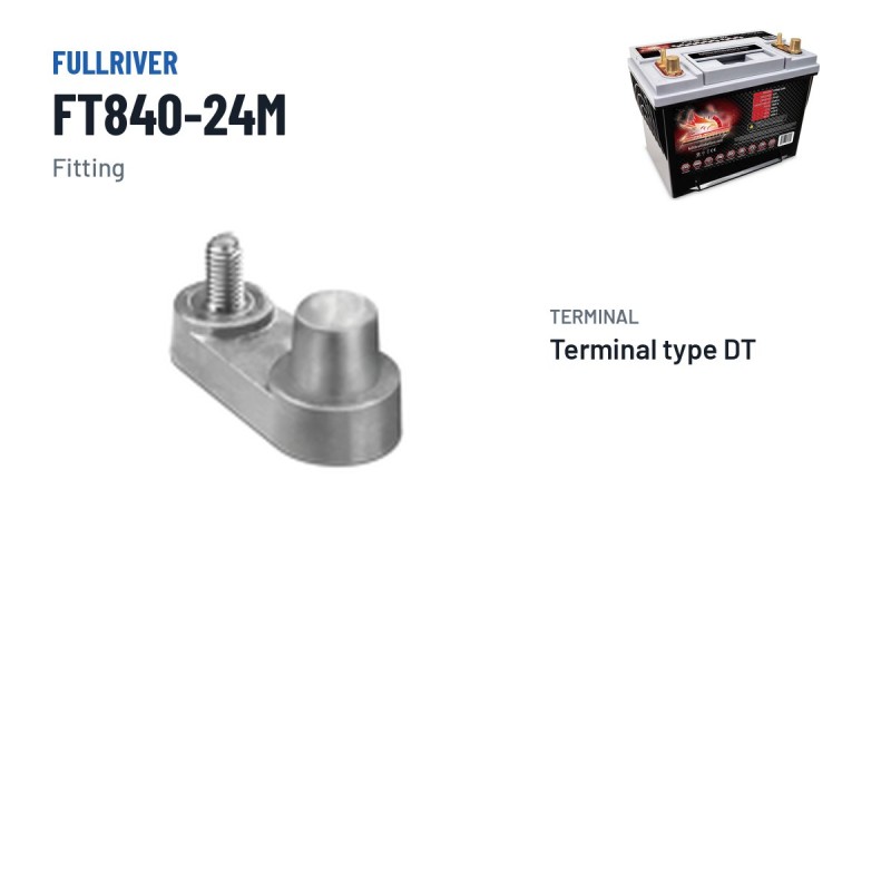Batteria nautica Fullriver FT840-24M 12V 75Ah 840A AGM – terminali e fissaggio