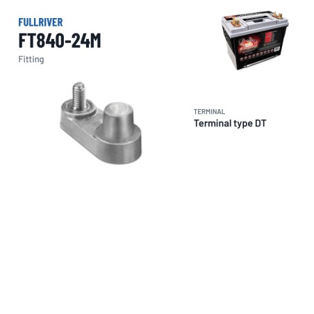 Bootsbatterie Fullriver FT840-24M 12V 75Ah 840A AGM – Pole und Befestigung