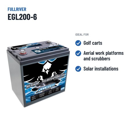 Bateria de carrinho de golfe Fullriver EGL200-6 6V 200Ah AGM – utilizações recomendadas