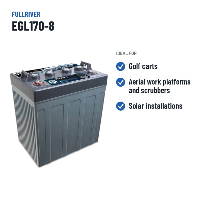 Golf cart battery Fullriver EGL170-8 8V 170Ah AGM – recommended uses