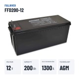 Batterie marine Fullriver FFD200-12 12V 200Ah 1300A AGM – caractéristiques clés