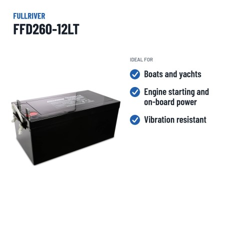 Batería náutica Fullriver FFD260-12LT 12V 260Ah 1550A AGM