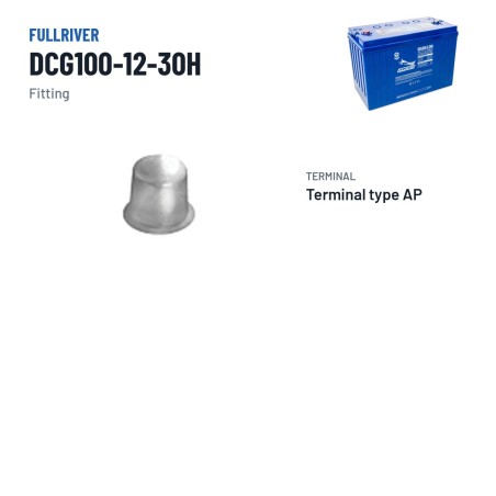 Bateria de caravana Fullriver DCG100-12-30H 12V 100Ah AGM – terminal e fixação