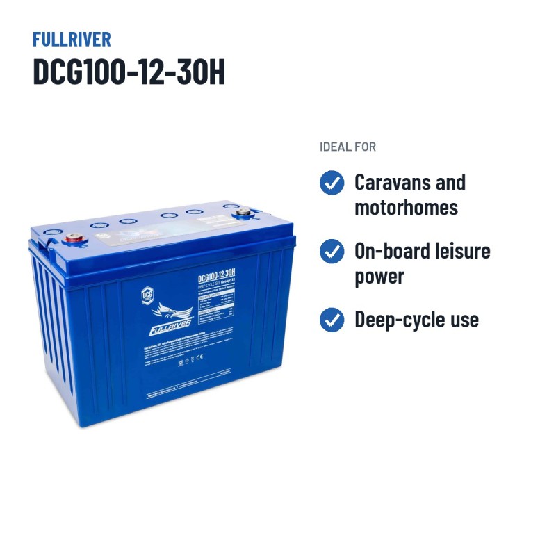 Batteria caravan Fullriver DCG100-12-30H 12V 100Ah AGM – usi consigliati